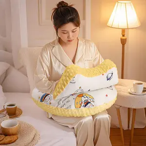 Cartoon Pattern Cute Maternity Nursing Pillow, 1 Count Removable & Washable Breastfeeding Pillow with Adjustable Waist Strap, Baby Essentials