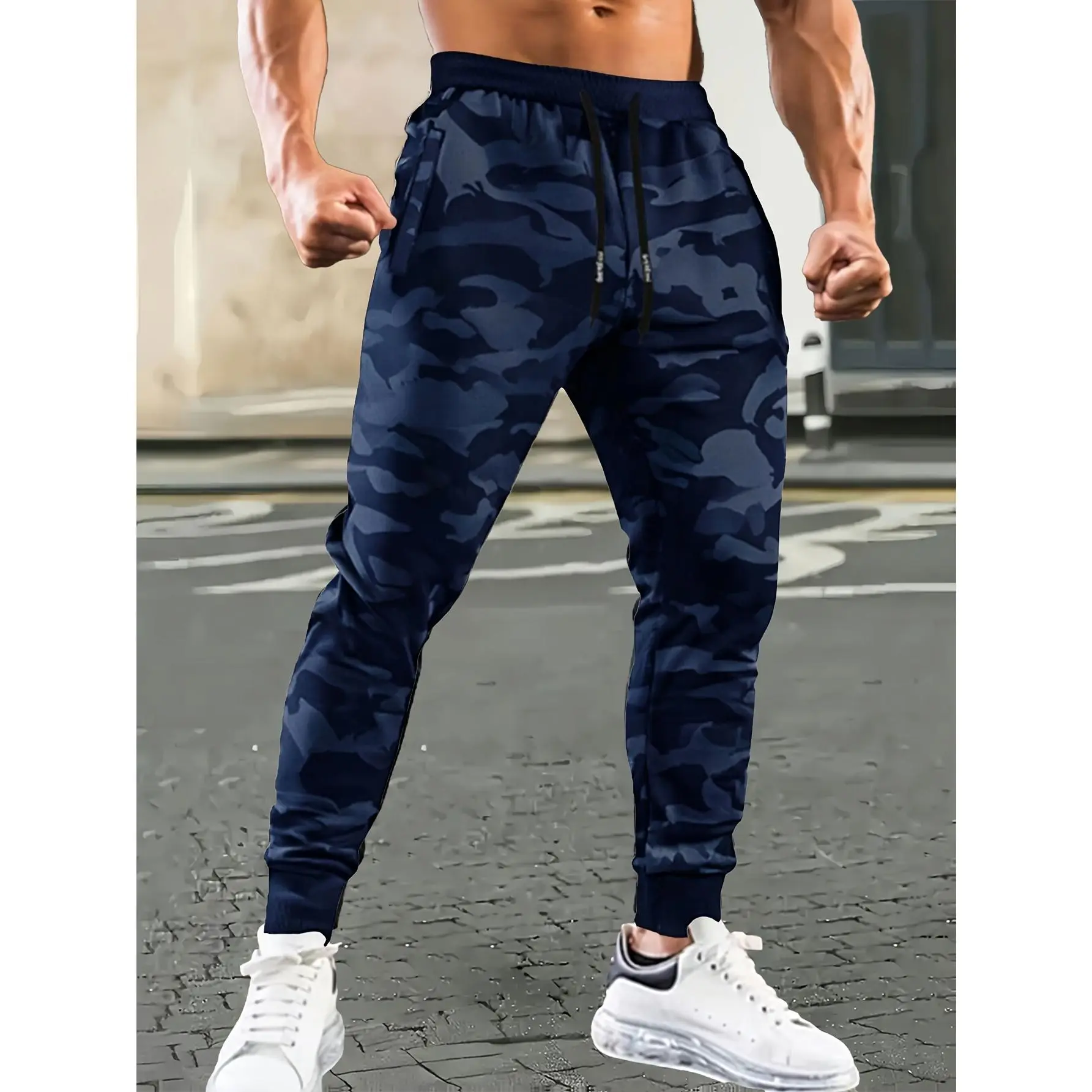 Men's & Male Couple Camouflage Outdoor Joggers Ankle-Tied Athletic Pants Vintage American Street Style Versatile All-Season Casual Long Pants for Daily Hiking SummerVibes