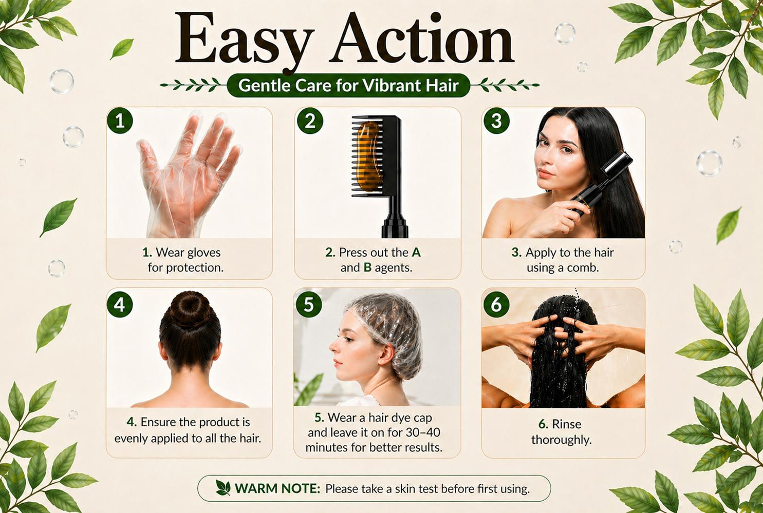 Home Use Integrated Comb Hair Dye Cream – Plant Essence Formula, Long-Lasting Fade-Resistant Color, Golden Brown / Light Brown / Natural Black Home Use Integrated Comb Hair Dye Cream – Plant Essence Formula, Long-Lasting Fade-Resistant Color, Golden Brown / Light Brown / Natural Black