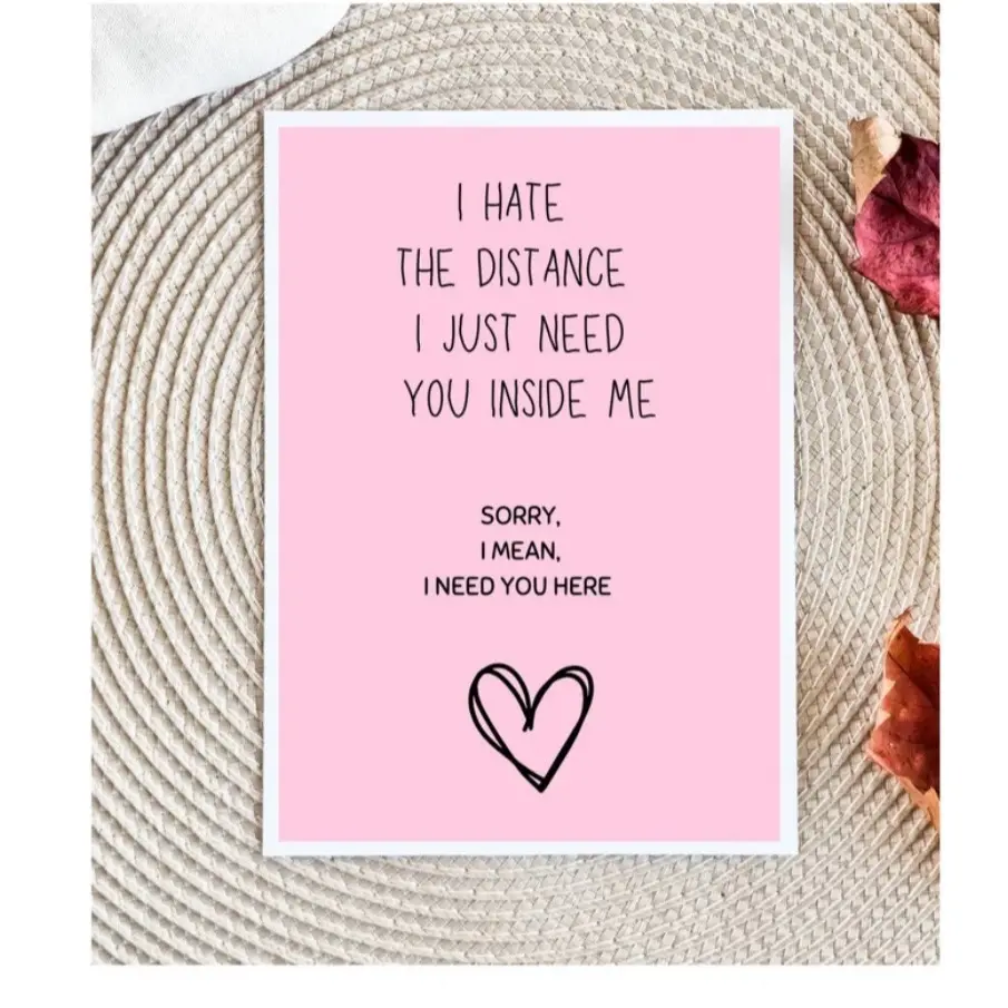 Witty Love Card - A2 Size 4.25 x 5.5 - Premium Card Stock - Punny Card - Snarky Valentine's Day Card - Witty Anniversary Card - Dirty love Cards - Card For Him - Card For Husband