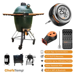 ProTemp S1 Wireless Grill Temperature Controller For Big Green Egg And Primo Oval Upgrade (BGE And Primo Accessories Replacement)