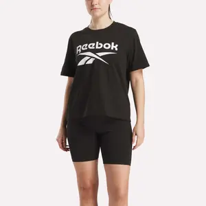 Reebok Women's Big Logo Oversized Crew Short Sleeve Tee