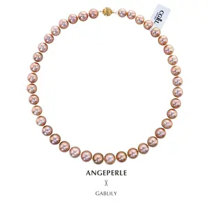 ANGEPERLE Sunrise Edison Freshwater Pearl Necklace 9-11mm CPJCY898