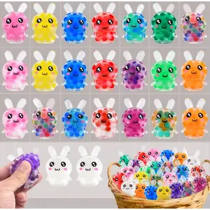 24-Pack Hilarious Stress Relief Bunnies - Squishy Easter Egg Fillers for Teens & Adults. Fun Easter Basket Stuffers & Prank Gifts That Fit in Standard Plastic Eggs