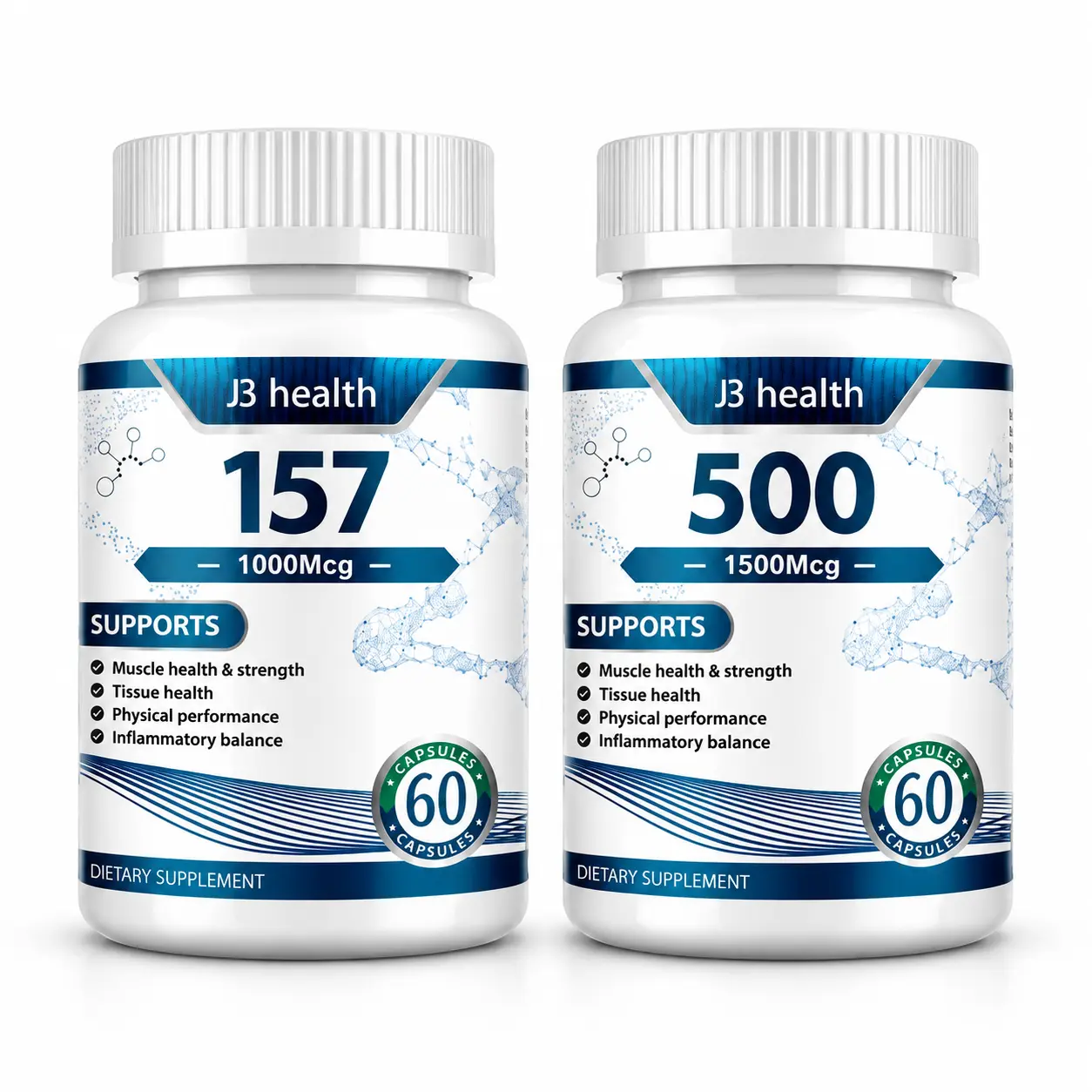 Joint Mobility & Muscle Support Dietary Fitness Supplement Capsules, 157+500 Duo Formula, Flexibility, Connective Tissue, Physical Resilience Support for Active Lifestyles