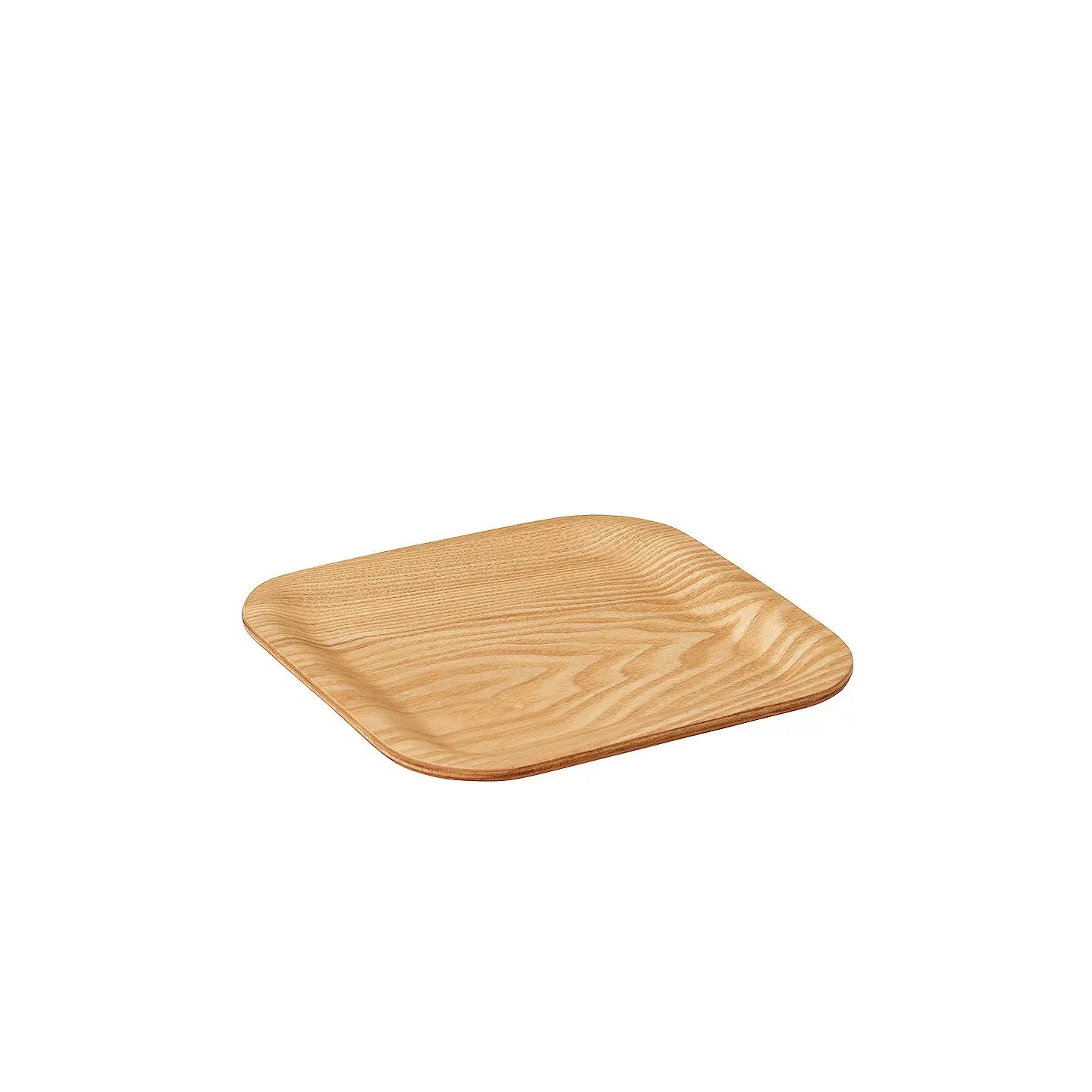 KINTO Wooden Lightweight Nonslip Tableware Tray, 160x160mm, Willow Finish