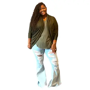 Cocoon Plus Size Womens Cardigan Sweater Casual Dress