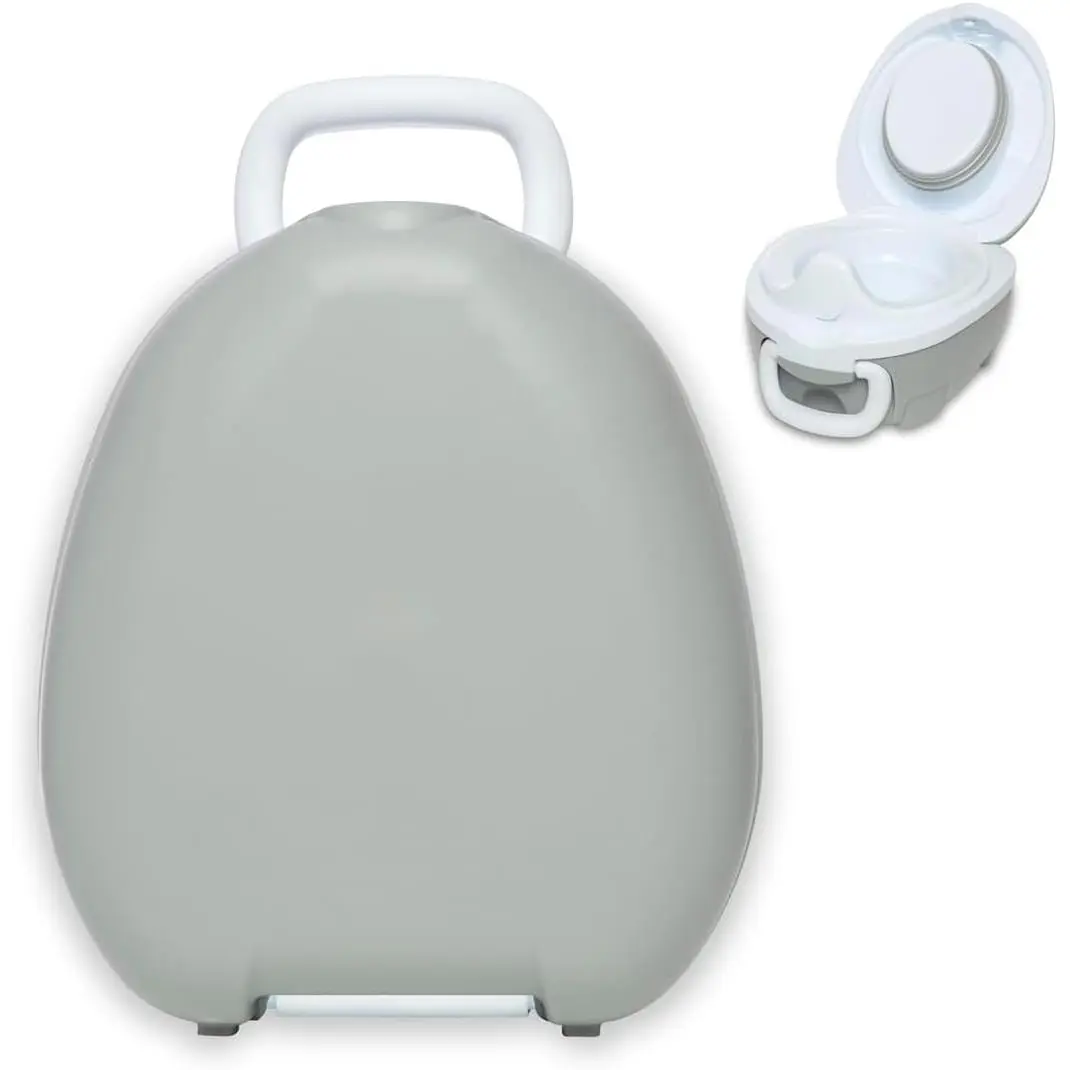 My Carry Potty - Grey Pastel Travel Potty, Award-Winning Portable Toddler Toilet Seat for Kids to Take Everywhere