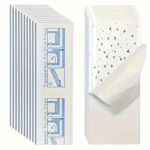 5/10/20pcs Transparent Window Flower Fly Sticker Fly Catcher Fly Paper Sticker Fly Strip Windows fly trap