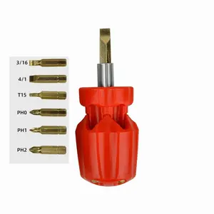 Multifunctional Six-In-One Screwdriver Manual Tool, Home Repair Screwdriver Set, Cross Star Phillips Screwdrivers, Essential Hand Tools