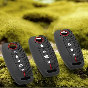 Silicone Key Case Holder Key Cover Keychain Car Key Protector Car Accessories For Nissan Qashqai J12 E-Power Teana X-trail Kicks Juke Altima Ariya