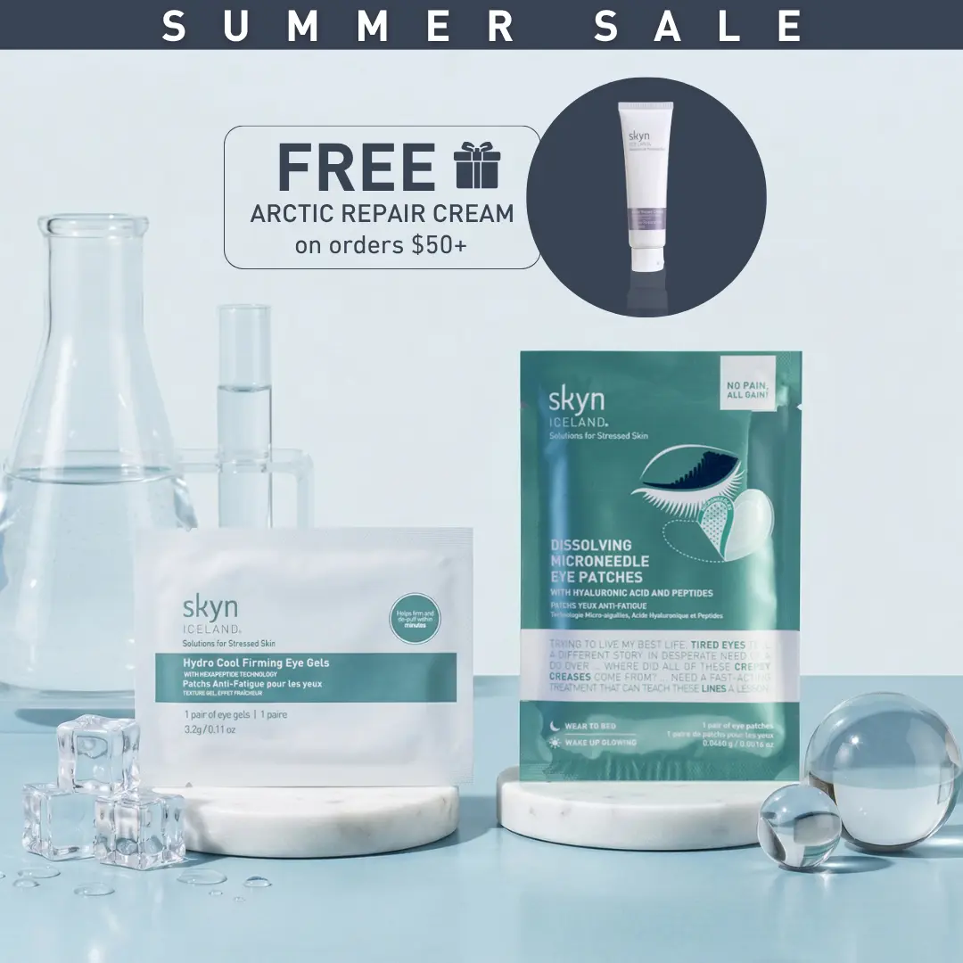 Skyn ICELAND – 24H Eye Rescue Kit (Cooling + Microneedle Eye Patches) 4 pairs Hydro Cool Firming Under Eye Patches & 3 pair of Dissolving Microneedle Eye Patches.