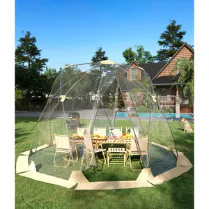 Large Pop Up Bubble Tent for Camping and Events - 12x12 FT Clear Igloo Dome Shelter -  540° Transparent, Rainproof & Windproof Screen House