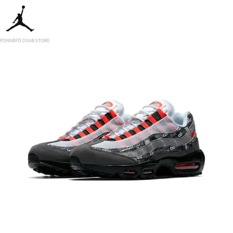 Air Max 95 We Love Nike Bright Crimson Stylish Comfortable Anti-slip Durable Sports Shoes