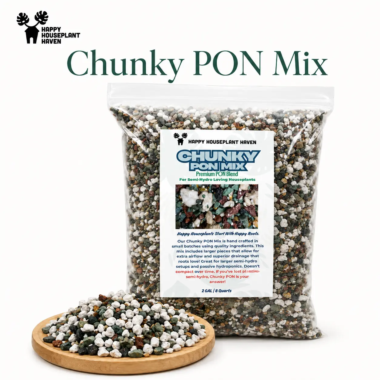 CHUNKY PON Mix Premium Soil-Free Growing Medium with Zeolite | Pre-Rinsed Ready-to-Use, Perfect Planting Mix
