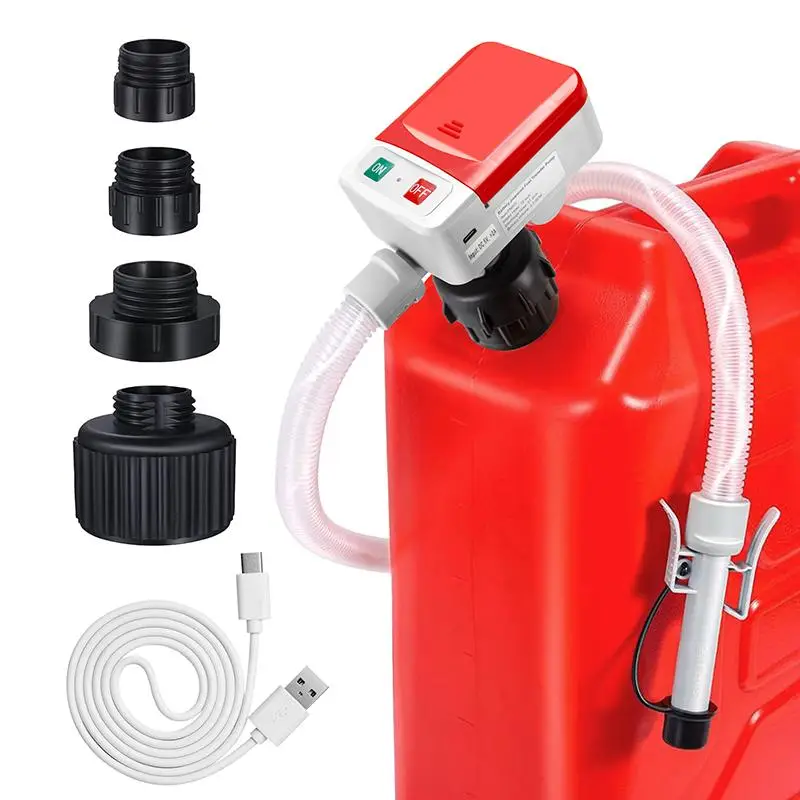 Portable Car Fuel Pump, USB Powered/AA Batteries Required Fuel Extractor, Portable Fuel Pump for Automobiles, Motorcycles, Lawn Mowers, Chainsaws, Agr