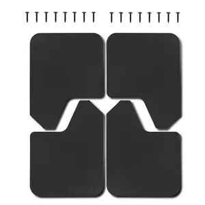 4PCS Universal Mud Flaps for Pickup Trucks Vehicles Mudguard Splash Guards Front and Rear Set Flexible and Bendable Mudflaps Dirty Traps Fender Flares Compatible with Dodge Ram Ford GMC Toyota Tacoma