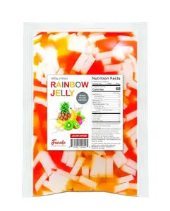 Fanale Jelly Topping for Bubble Tea | Rainbow Konjac Jelly | for Boba Tea, Smoothies, Slushes, Desserts- 400g