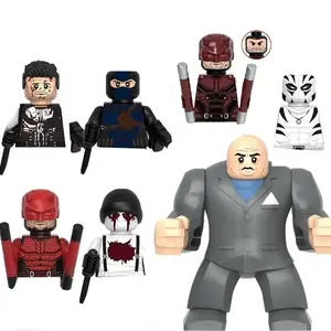 GH0142 Daredevil Movie Mini Figure Toys Cavillerine Pyro Zen Cowboy Elektra X-23 Human Torch Blade Blocks Party Gifts