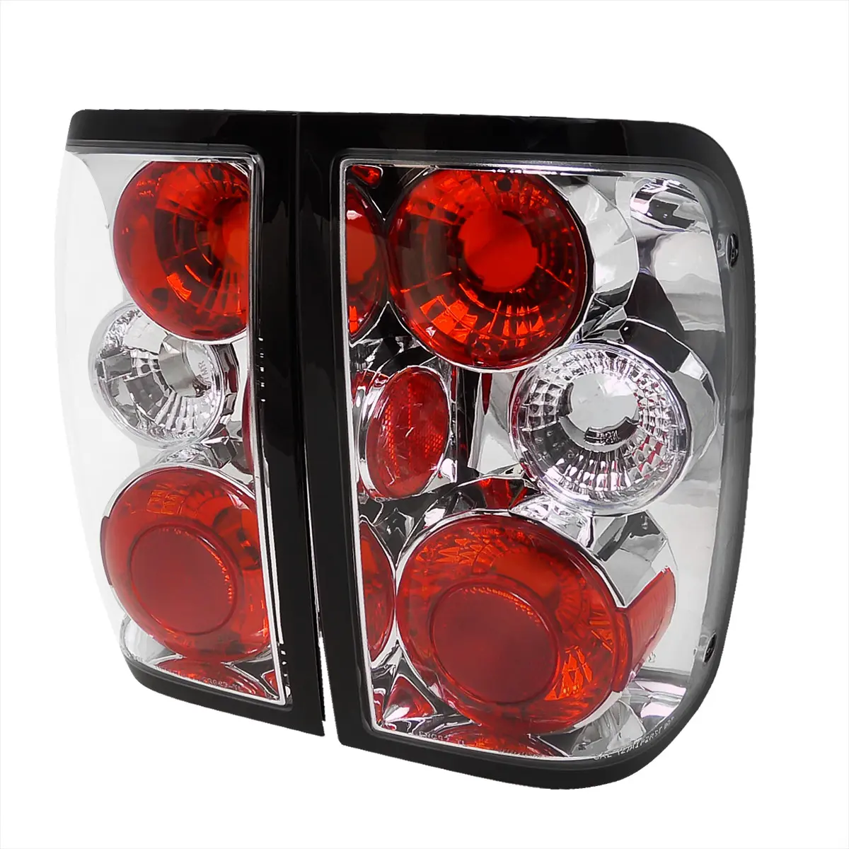 1993-1997 Ford Ranger Tail Lights (Chrome Housing/Clear Lens) 1993-1997 Ford Ranger Tail Lights (Chrome Housing/Clear Lens)