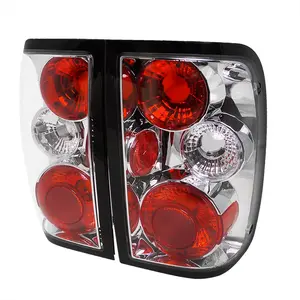 1993-1997 Ford Ranger Tail Lights (Chrome Housing/Clear Lens)