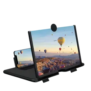 Mobile Phone Magnifier - Ultra-HD Screen Magnifier for Easy Movie Viewing, Pull-Out Design with Anti-Blue Light Eye Protection, Full-Screen Smartphone Magnification - 12" Stand Cellphone Holder