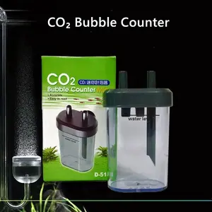 Mini Small Co2 Bubble Counter, Mini Co2 Bubble Counter with Suction Cup, Aquarium Plant Tank Use, 1pc Portable Co2 Bubbler