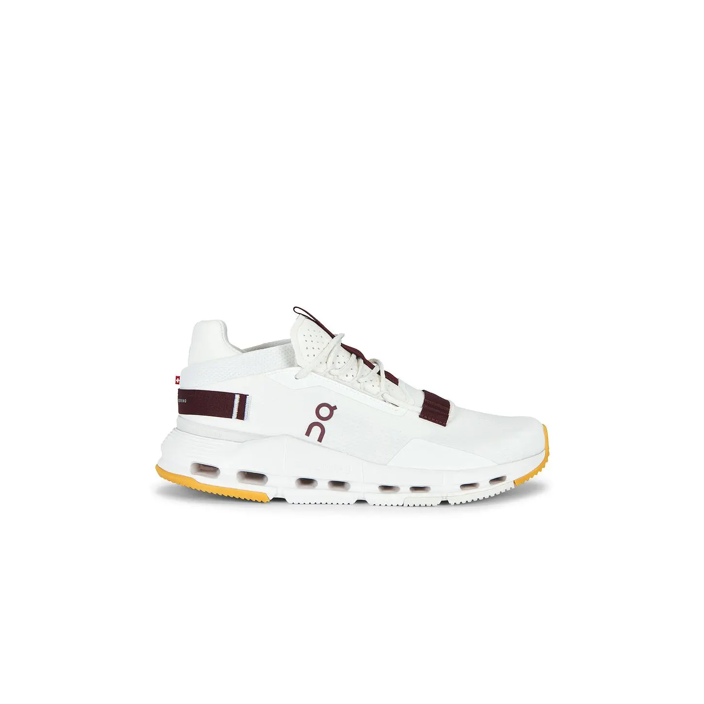 On Cloudnova 2 in Ivory & Maroon