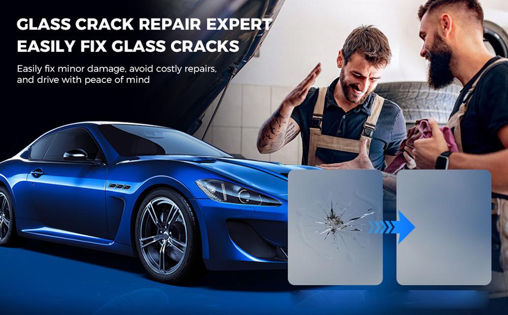 Windshield Crack Repair Kit, 2 Bottles Nano Glass Crack Repair Liquid Quick Windshield Repair for Chips and Cracks, Bulls-Eye and Star-Shaped Crack Windshield Crack Repair Kit, 2 Bottles Nano Glass Crack Repair Liquid Quick Windshield Repair for Chips and Cracks, Bulls-Eye and Star-Shaped Crack