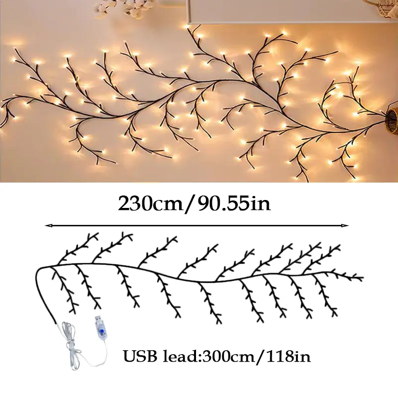 144-Light Brown Rattan String Lights