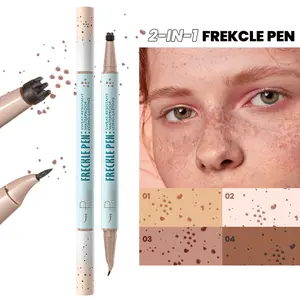 Pudaier 2 IN 1 Sun-kissed Faux Freckles Pen & Stamp | Easy and fast freckles, water proof and smudge proof, natural faux freckles makeup