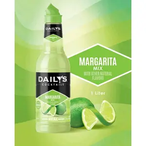 Dailys Margarita Mix Drink, 1L Bottle Beverage, Flavored Syrups & Concentrates, Lime Margarita Flavor Syrups & Concentrates
