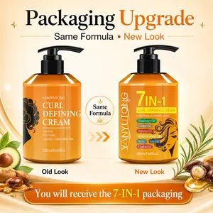 Upgrade Curl Defining Cream 280ml — Suitable for wavy and curly hair, helps tame frizz and dullness, moisturizes and hydrates, provides a lightweight hold, keeps curls soft and bouncy, and reduces static. A styling gel-type haircare product.