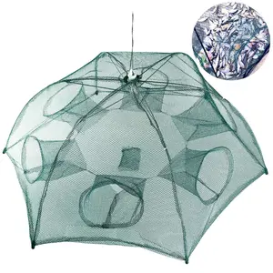 Compact Fishing Bait Trap - Foldable Net for Catching Shrimp, Minnows, and Crabs