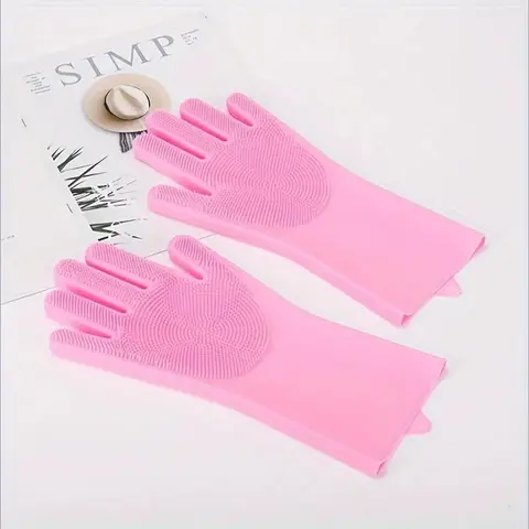 Summer Pet Bath Massage Silicone Paw Glove, 1 Pair Dogs, Cats & Kittens Bath Shampoo Brush with High-density Teeth, Pet Grooming Gloves, Puppy Bathing Gloves, Pet Supplies, Dog Grooming