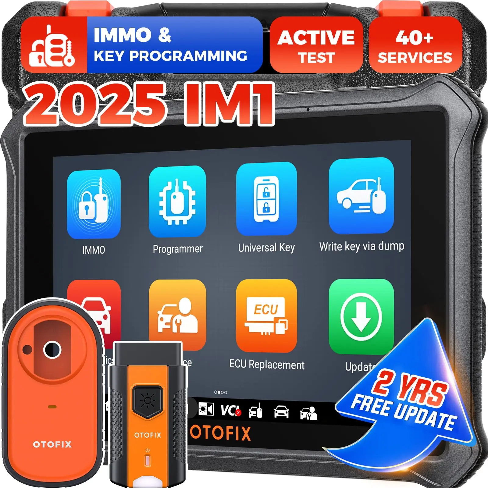 OTOFIX IM1 All System Diagnostics Scanner, OE Level OBD2 Scanner with XP1 Progammer, Advanced 40+ Service, Support DoIP & CAN-FD, 7 inches Screen, 2 Years Free Update, SD Card Support up to 64GB, Summervibes