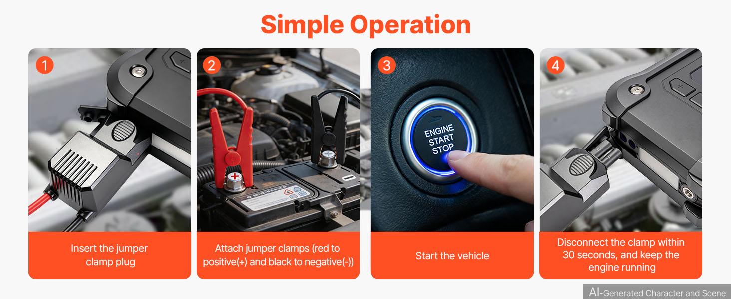 【BackToSchool】VEVOR Jump Starter with Air Compressor 8000A Peak Car Battery Jump Box, Portable for 9.0L Gas / 8.0L Diesel, 150 PSI Auto-Shutoff Tire Inflator, Power Bank, 12V Battery Charger, with LED Flashlight