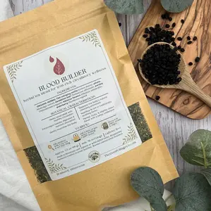 Blood Builder: Loose-Leaf Herbal Tea Blend for Iron-Rich Circulatory Wellness (Caffeine-Free) Traditional Beverage for Healthy Blood Circulation, Anemia, & Immune System Support with Stinging Nettle, Alfalfa, Dandelion, Parsley, Hibiscus, & Elderberry