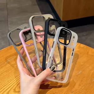 CLEAR CASE WITH COLORFUL BORDERS - Transparent Phone Case Featuring Colorful Edges for Stylish Protection