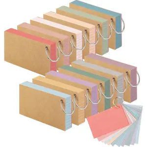 12 Pack Colored Index Cards with Key Ring 3 x 5 Inch 1800 Count Portable Flash Cards College Ruled Lined Flashcards Notepad Aesthetic Notecards for Note Taking Learning Studying Office