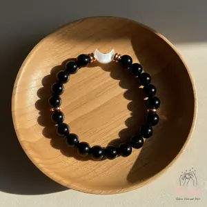 Empath Protection Bracelet - Lunar Energy Bracelet Mother of Pearl Moon Bracelet Healing Crystal - Cleanse Bracelet, Inner Peace Bracelet Gift for her, Mother's Day Gift