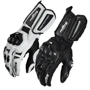 Genuine Leather Men Luva Riding Moto Motorcycle Guantes Racing Equipment Waterproof Riding Touch Screen Motocross Winter Gloves Protector