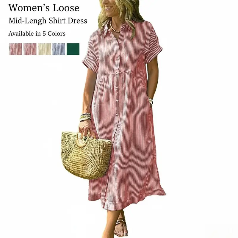chinese dress ladies BELAROI Womens Summer Casual T Shirt Dress Floral Loose Swing Tunic Dress  Short Sleeve Pockets Beach Sundress with Pockets (S,3-Navy Blue) at Amazon  Women's Clothing store main image 0