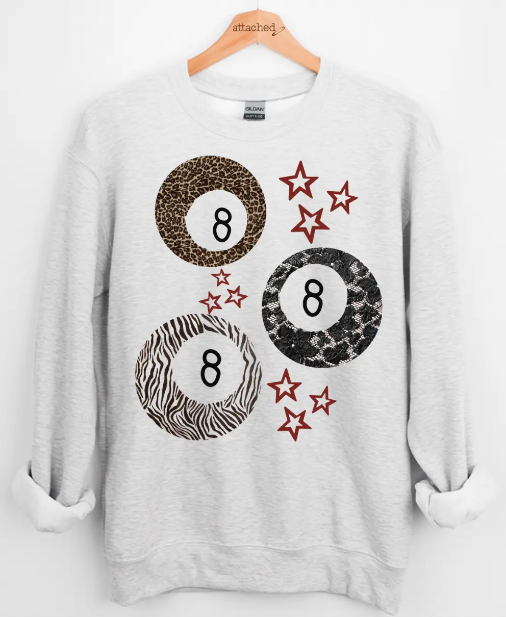 Trendy 8 Balls Graphic Top Trendy 8 Balls Graphic Top