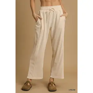 Umgee Drawstring Wide Leg Pants