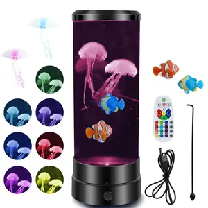 Christmas Gifts LED Jellyfish Lamp USB / Battery Operated Jellyfish Night Light 7 Colors Changing Jellyfish Aquarium Lamp Realistic Jellyfish Tank Mood Lights for Home Office Bedroom Living Room Sleep Relax