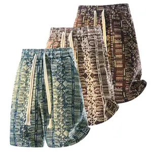 Bohemian jacquard wide-leg shorts for men and women — summer trend, comfortable and breathable, loose casual fit, mid-thigh length #Summervibes