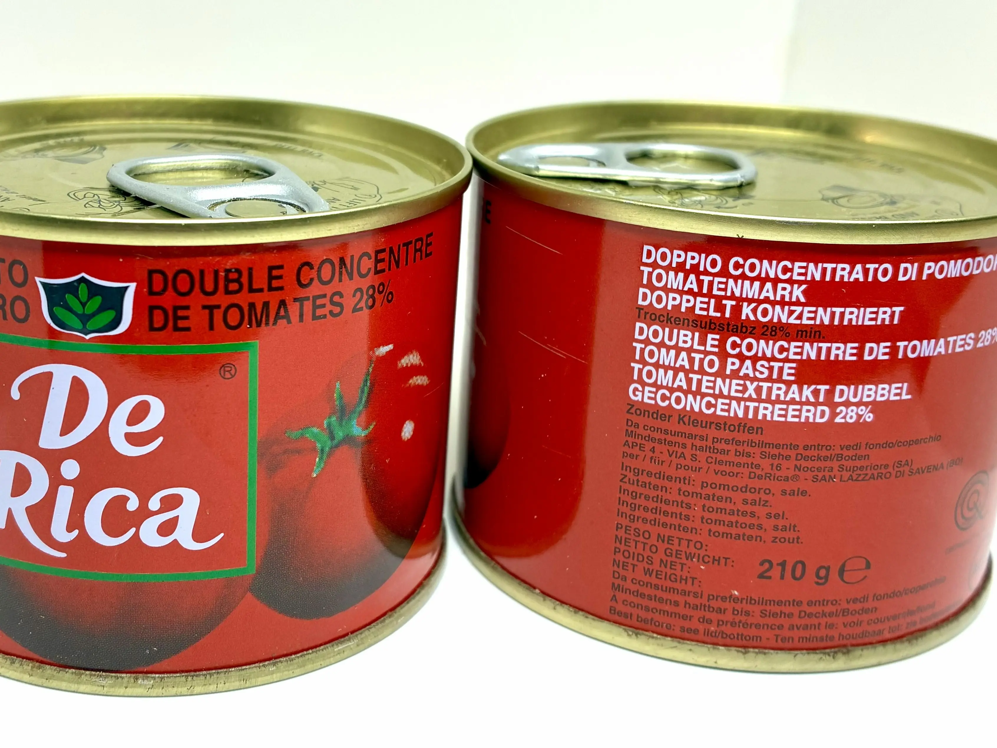 De Rica Double Concentrated Tomato Paste 28% to 210g (Pack of 3)