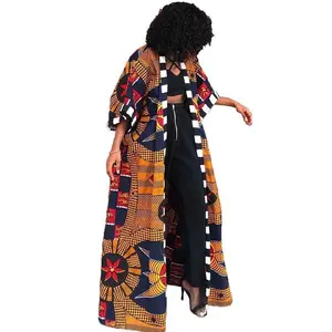 Women’s Ethnic-Style Long Printed Kimono Coat – Women’s Clothing