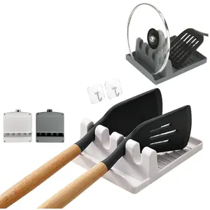 Valentine Day Gift  Premium Utensil and Spoon Rest with Deep Drip Pad, Pot Lid Holder, Cooking Stand & Utensils Organiser for Clean Grills and Kitchens